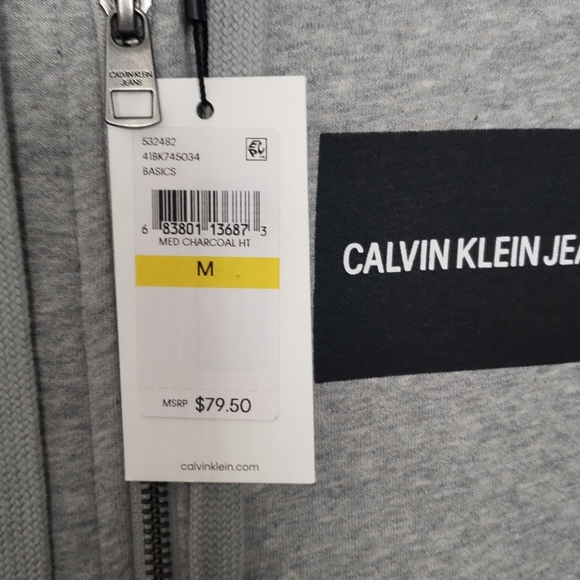 Calvin Klein Jeans Boxed Logo Zip-up Sweater - Picture 4 of 5